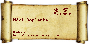 Móri Boglárka névjegykártya