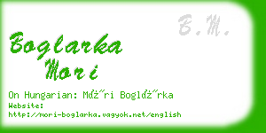 boglarka mori business card